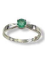 Anillo Demetra Mujer in Oro blanco Smeraldo 0.30 Ct 010.F.R.030W - 010.F.R.030W